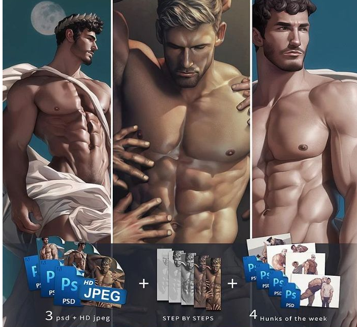 idolai2023 gay Febuary 2021 GOLD Pack | Silverjow含ps文件-男郎社